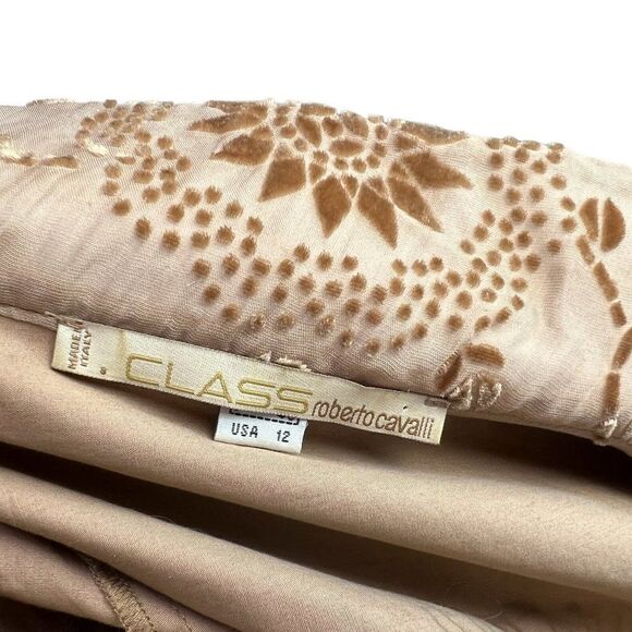 Roberto Cavalli Place Tan Floral Beaned Embroidered Shirt w/ Mandarin Collar 12 - Picture 11 of 16